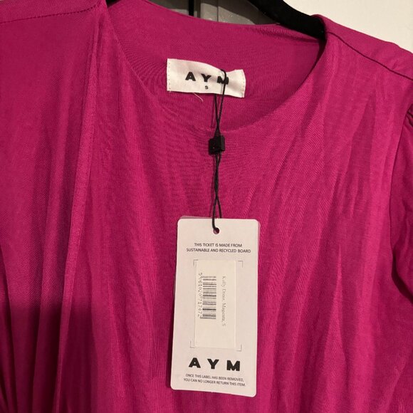 Magenta Pink Mini Dress - Picture 3 of 4